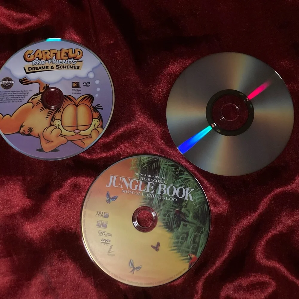 Lot of 3 DVDs: Garfield and Friends, The 2nd Jungle Book, and Everyone’s Hero